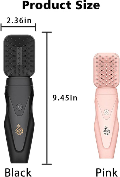 Rechargeable Arabian Electric Incense Burner, 2-in-1 Handheld Incense Comb, USB Electric Aroma Diffuser, Portable Fragrance Burner for Home, Travel, Muslim Ramadan Gift. (Black)