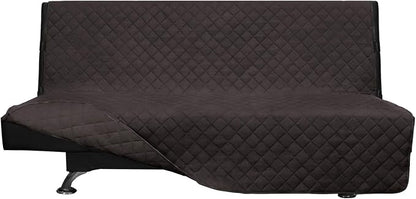 Easy-Going Reversible Couch Cover, Large Futon Sofa, Chocolate/Chocolate | Machine Washable Slipcover For Dogs, Water Resistant Furniture Mat For Living Room, Non-Slip Sofa Cover, Pet Friendly