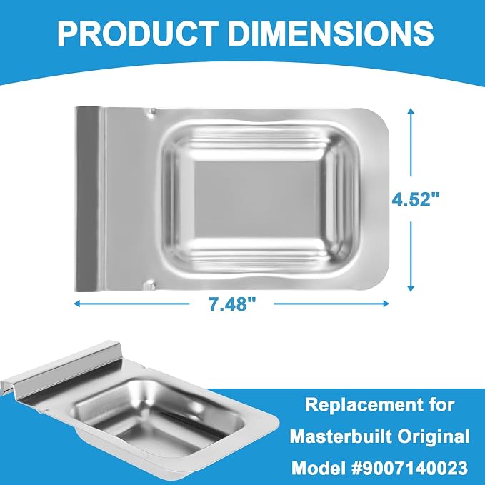 Wood Chip Tray Replacement 9007140023 for Masterbuilt 30-inch & 40-inch Digital Electric Smoker Grill, Smoker Box Part for Masterbuilt Electric Smoker 20070115 20070816 MB20071117 MB20072918