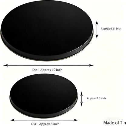 Ritadeshop Burner Covers for Electric Stove (Black, Round 8/10'')
