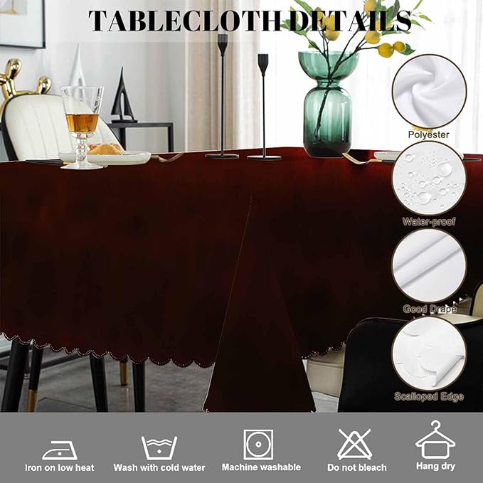Swono Rectangle Tablecloth Cowboy Table Cover 52x70 Inch Western Cowboy Horse Sunset Ranch Heavy Duty Table Cloth for Rectangle Tables Decorative Tablecloth for Dining Party Camping BBQ