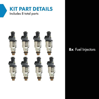 TRQ Fuel Injector Set | For 1985-2001 Ford Lincoln Mazda Mercury Merkur Olds Pontiac