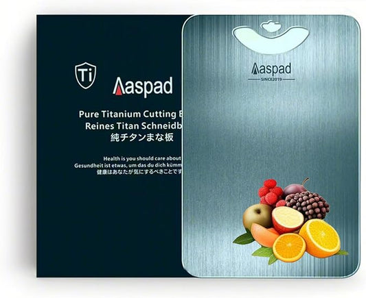 Pure Titanium Cutting Board Non-Toxic for Kitchen Washable Portable Lightweight Metal Chopping Board Dishwasher Safty Suit for Home Cooking and Outside Camping