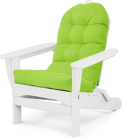 Adirondack Chair Cushion, Outdoor Patio Furniture Seat Pad, Waterproof | Waterproof cover with straps, PP cotton, high back thick seat pad for adirondack rocking chair indoor outdoor porch 44x19x4