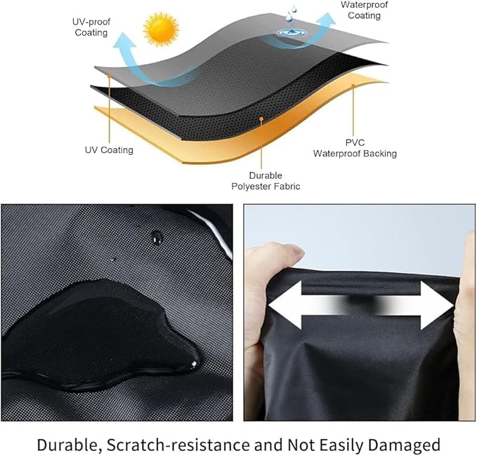 66 Inch Grill Cover for Royal-Gourme-t ZH3004H 3-in-1, Outdoor Waterproof Cover for BBQ Propane Gas Grill and Pizza Oven Combo with Side Burner- 66x25x44 in