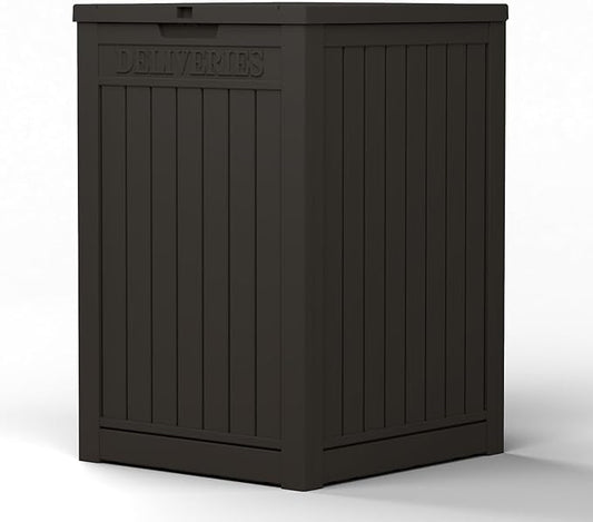 55 Gallon Package Delivery Box for Outside,Weather Resistant UV Protection Resin Outdoor Storage Parcel Box for Porches, Front Door,Balconies,Garages