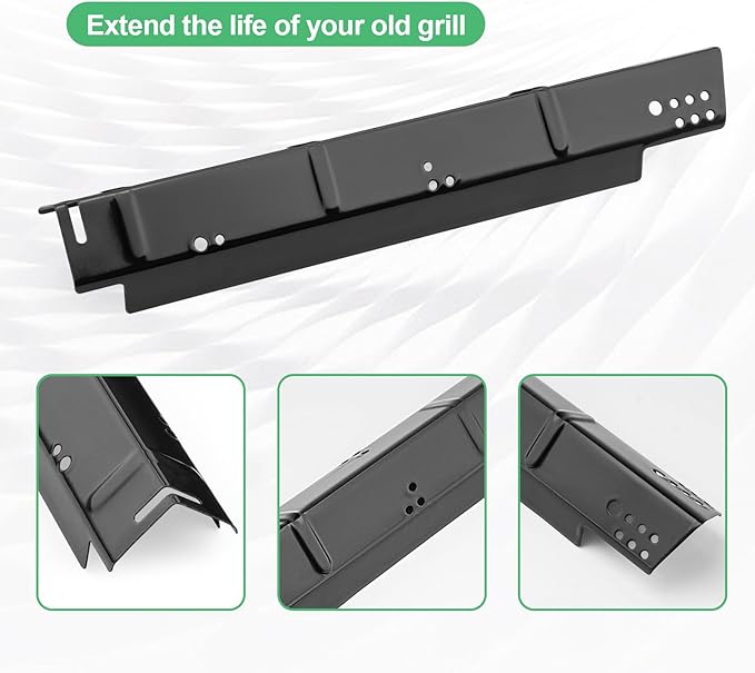 Grill Heat Plate Replacement for Dyna-Glo 5 Burner DGH474CRP DGH485CRP DGH483CRP 4 Burner DGH450CRP, Porcelain Steel Heat Tent Flavorizer Bar Burner Cover Flame Tamer for Revoace GBC1793W, 5 Pack