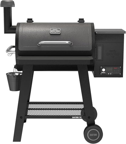 Oakford 715 Wood Pellet Grill with 715 SQ In Cooking Area, Steel Wire Grates, I-Site View Indicator, Heavy Duty Pellet Smoker Grill with Bluetooth Connectivity - 910-0508
