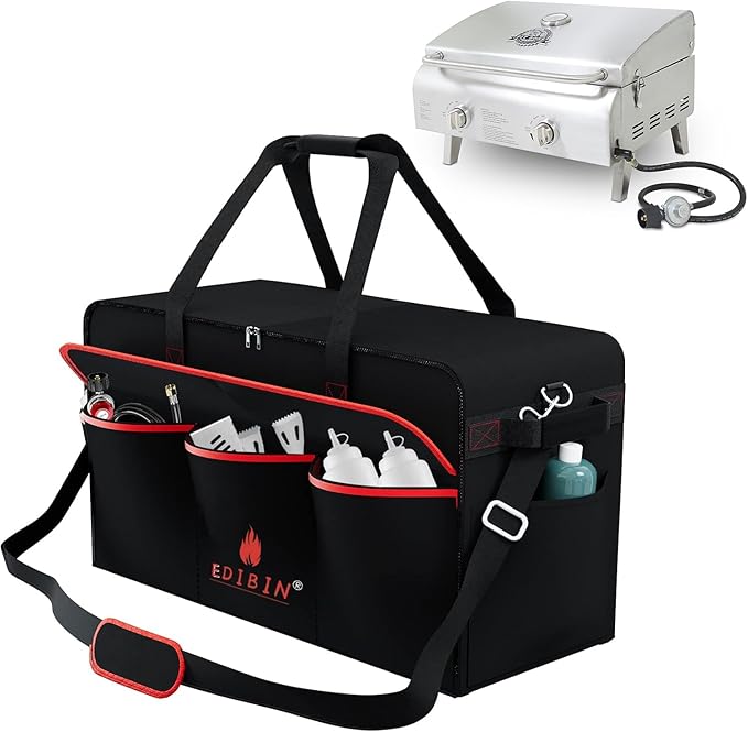 Grill Carry Bag for Pit Boss Grills 75275 Two-Burner Portable Grill,Heavy Duty Waterproof Tabletop Griddle Cover for Pit Boss Griddle 75275