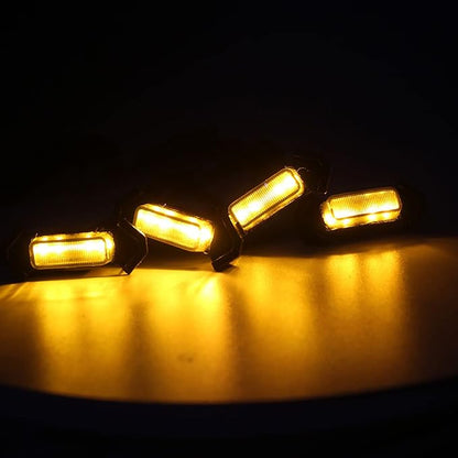 LED Grill Lights for 2016-2022 Aftermarket Toyota Tacoma TRD PRO Grille with Harness & Fuse(Amber light with Amber housing)