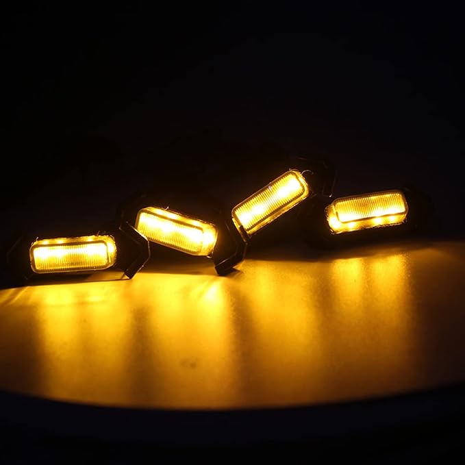 LED Grill Lights for 2016-2019 Aftermarket Toyota Tacoma TRD PRO Grille with Harness & Fuse(Amber Light with Black housing)