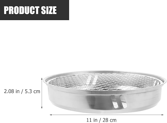 DOITOOL 28cm Portable Outdoor Charcoal Grill with Non-stick Tray, Disposable Mini Bbq Stove for Camping, Picnic, and Backyard Barbecue, Includes Random Color Cleaning Brush