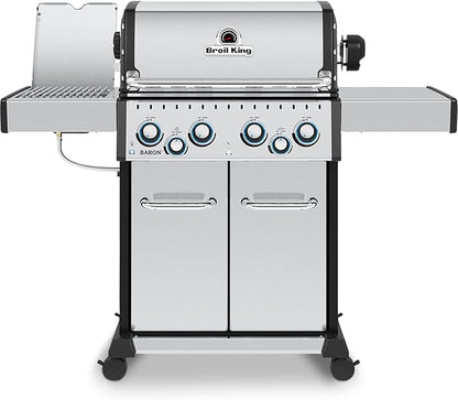 Broil King 875944 Baron S 490 Pro IR, Liquid Propane (LP), Stainless Steel, Black