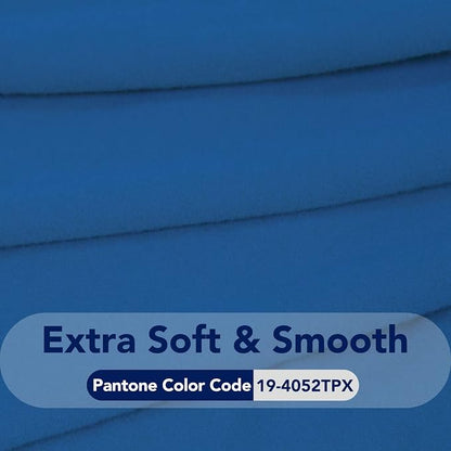 PureFit Stretc Recliner Chair Covers Fleece Soft Couch Covers for Sofa | Classic Blue 4-Pieces Recliner Slipcover Pocket Couch Protector, Fleece Sofa Cover Washable with Non Slip Elastic Bottom
