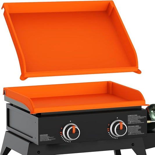 Silicone Griddle Mat Cover for Blackstone - Full Protection Waterproof Griddle Top Cover (22" Sky Orange)