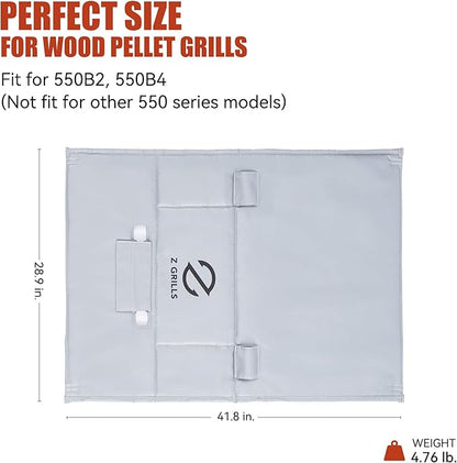 Z GRILLS Thermal Insulation Blanket Fire-Resistant 3-Layer Construction for Enhanced Temperature Preservation, Pellet Savings, Snow Resistance and Waterproof - Ideal for Outdoor Grilling