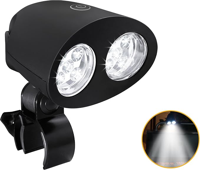 Grill Lights with 10 LED Lights, Grill BBQ Lights with Aluminum Clip, BBQ Grill Accessories Suitable for Outdoor, Barbecues and Cycling Lighting, Gifts for Men