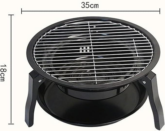 Barbecue Charcoal Grill Cold Rolled Steel Portable Barbecue Grill Charcoal Stove for Home Party Outdoor Camping Charcoal BBQ Grill