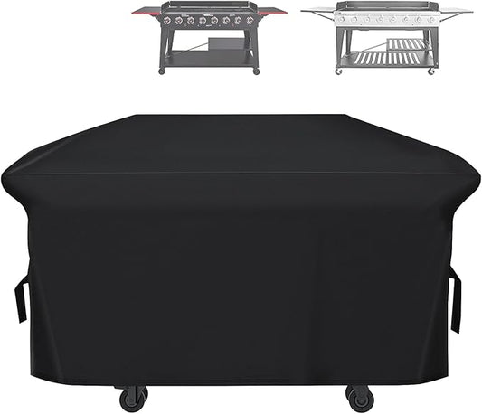 Grill Cover for Royal Gourmet GB8001B GB8003 8-Burner Gas Grill with Hood, Heavy Duty 600D Outdoor BBQ Cover, Durable 600D Weather Resistant Waterproof Rip-Resistant Polyester