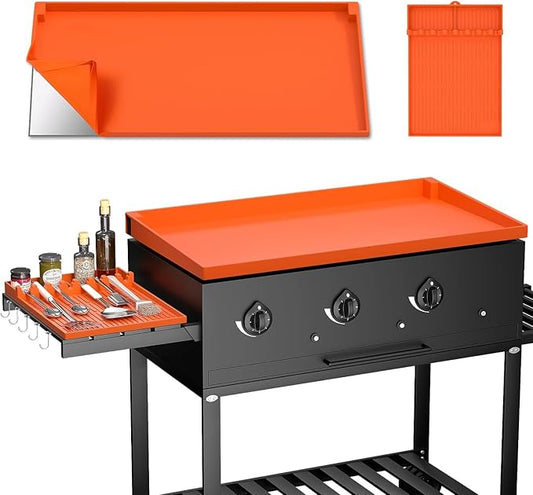 TAOMAND 17" Blackstone Silicone Griddle Cover and 16" Blackstone Griddle Accessories | Comprehensive Protection | Thick & Durable | Reusable & Premium Food-Grade Silicone Grill Mat | from Dirt & Rust