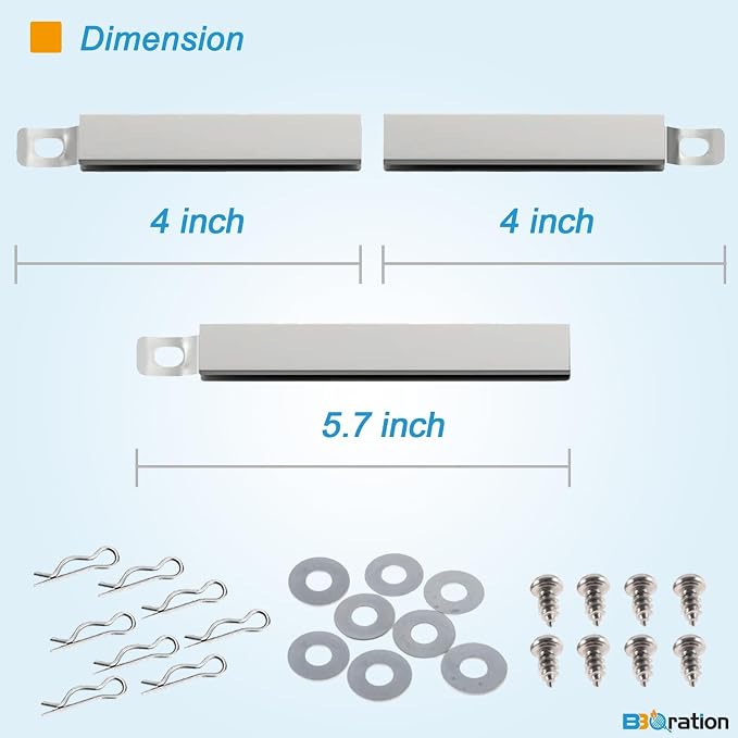 4-Pack Universal Adjustable Crossover Tubes for Charbroil | Carryover Tubes for Charbroil Kenmore and Others Most Gas Grill