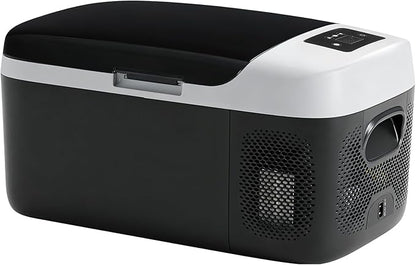 OLIXIS Portable Car Refrigerator, 17QT Single-Zone Electric Cooler for Vehicles, -4℉-68℉ Freezer Smart Control via Bluetooth with Car Battery Protection, Child Lock, 12/24V DC & 100-240V AC Powered