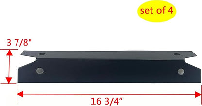 Parts DP143 (4-Pack) Porcelain Steel Heat Shield/Heat Plates 16 3/4" x 3 7/8" Replacement for Brinkmann, Charmglow, Gas Grill Models