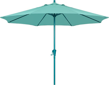 Sunnyglade 9FT Outdoor Patio Umbrella, Market Table Umbrella with 8 Sturdy Ribs and Crank System, Fade-resistant & Waterproof for Garden Backyard Poolside Deck