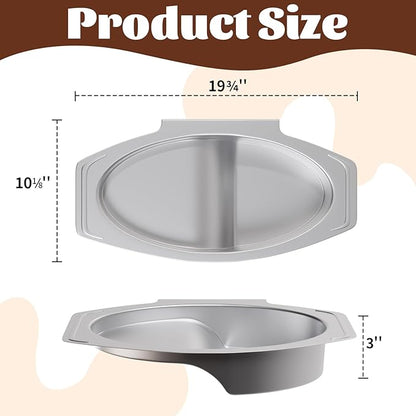 Water Pan Replacement for 40 inch Digital Electric Smokers, Fits Masterbuilt Parts 9007180374, Large Water Bowl Compatible with MB20071619 MB20072918 MB20071719 MB20071118, Heavy Duty Stainless Steel
