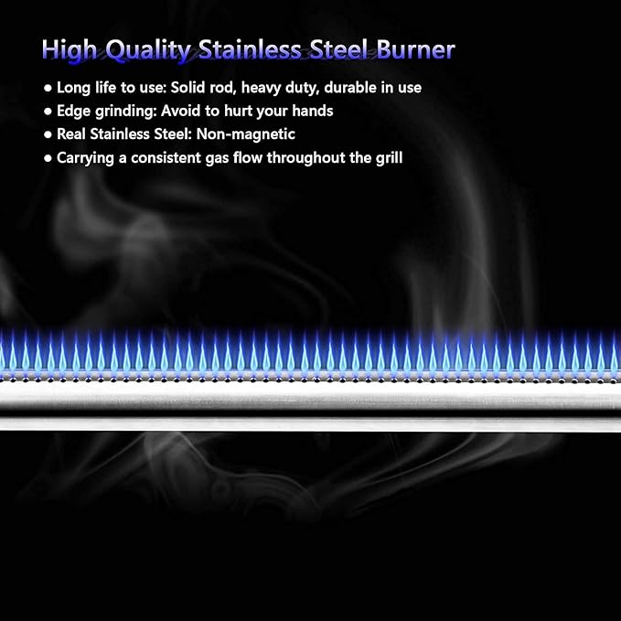 Grill Parts for Weber Spirit E310, 69787 Burner Tube Kit & 7636 Weber Spirit 300 Flavorizer Bars with Igniter, Stainless Steel Weber Spirit II Grill Parts for Spirit 300 Series E-310 E-320 E-330