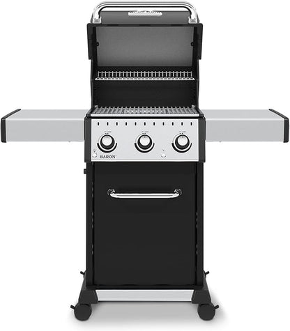 Broil King 874214 Baron 320 Pro, Liquid Propane (LP), Stainless Steel, Black
