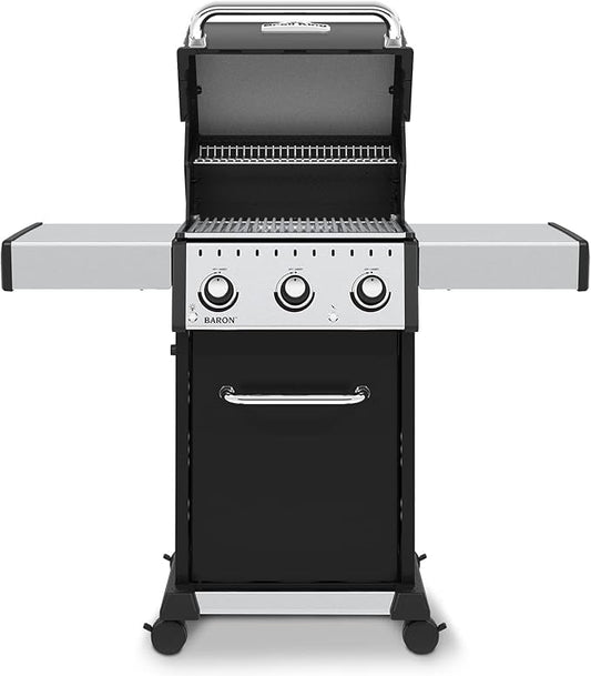 Broil King 874214 Baron 320 Pro, Liquid Propane (LP), Stainless Steel, Black