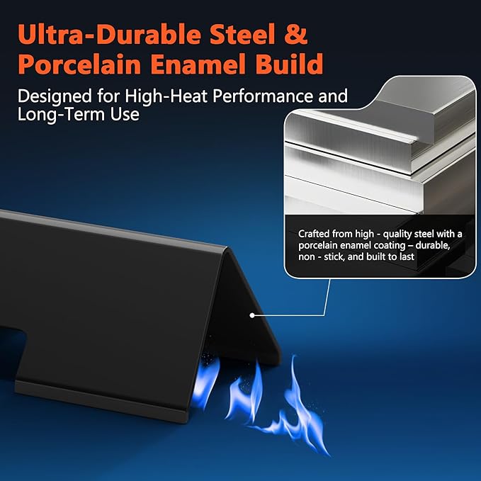 QuliMetal Grill Parts for Spirit E310 S310 E/S320 E/S330, 7636 Flavorizer Bars for Spirit 300 and GS4 Spirit II 300 Grills with Front Control Knobs, 15.3" Flavor Bars for Weber Spirit II Parts 67046