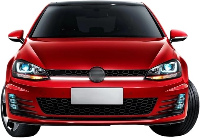 Front Bumper LED Grille Grill Lights DRL Daytime Running Light Lamp Compatible With Vw Golf MK7 GTI GTD R Pre-Facelift 2013-2016