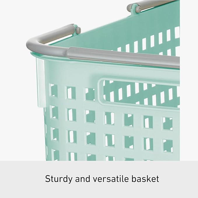 Like-it │SCB-5 │Daily use Inside or Outside. Movable Handles Make it Easy to Carry Around | Portable Large Basket for Kitchen, Laundry and Kids Room | 18.7 x 12.2 x 15.47 | White | 10.57 gal