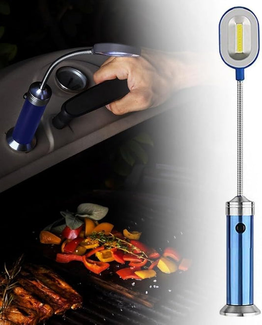 2 Pack Magnetic COB LED Grill Light, 200 Lumens BBQ Lamp,With 360° Adjustable Head, Heat Resistant Aluminum Alloy Outdoor Cooking Lighting For Grills, Workshop And Car Repair