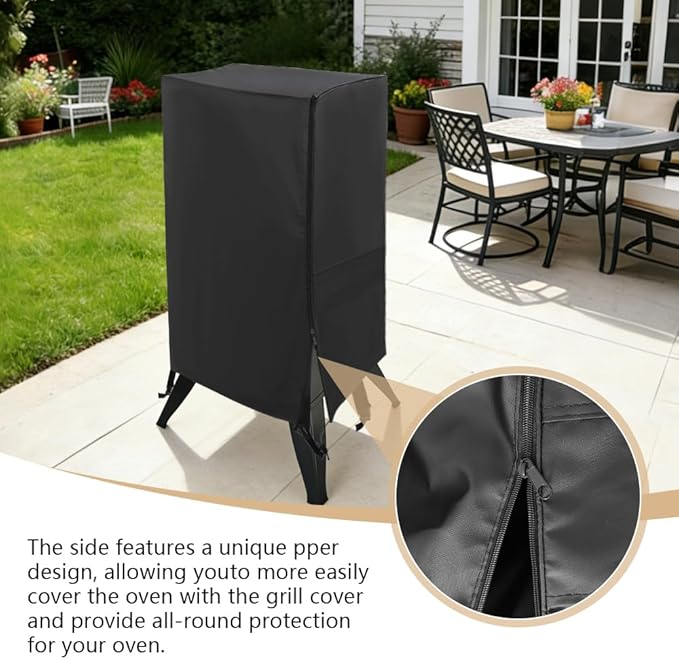 30 Inch Electric Smoker Cover for Masterbuilt and Pit Boss 2 Series Smokers, Heavy Duty Waterproof Vertical Smoker BBQ Grill Cover, All Weather Resistant,Moisture-Proof、Breathable