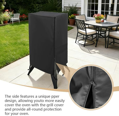 30 Inch Electric Smoker Cover for Masterbuilt and Pit Boss 2 Series Smokers, Heavy Duty Waterproof Vertical Smoker BBQ Grill Cover, All Weather Resistant,Moisture-Proof、Breathable