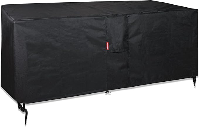 SheeChung Fire Pit Cover Rectangular 64"Lx30"Wx26"H,Waterproof Outdoor Dining Table Cover,Heavy Duty 600D Tear Resistant Outside Furniture Cover,Fits for Propane Gas Fireplace Outdoor Storage Box