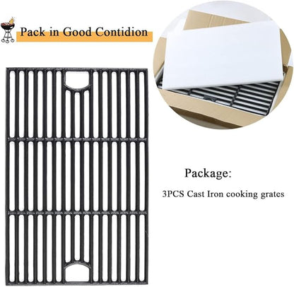 17 Inch Cast Iron Grill Grates for Nexgrill 6 Burner 720-0896 720-0896B 720-0896X, 17" Grill Grates for Nexgrill Deluxe 6 Burner Grill Replacement Parts 720-0896E 720-0898 720-0896C 720-0896CP