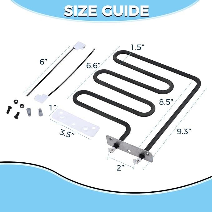 800 Watts Smoker Heating Element Kit Replacement for Masterbuilt & Char-Broil Digital Electric Smokers, Replace 9907090033 or FDES30111