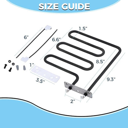 800 Watts Smoker Heating Element Kit Replacement for Masterbuilt & Char-Broil Digital Electric Smokers, Replace 9907090033 or FDES30111