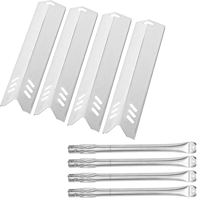 Grill Replacement Parts for Outdoor Gourmet 4 Burner Gas Grill GR2215120-OG-00 FSOGBG1106 GR2215101-OG-00 FSOGBG1106 Flame Tamer Heat Plates Burner Tubes