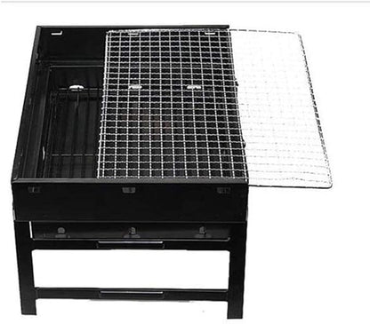 Portable Charcoal Grill for Camping BBQ, Stainless Steel Outdoor Barbecue Grill, 35x27cm Family Picnic Camping Grill, BBQ Grill for Garden Travel,A-1
