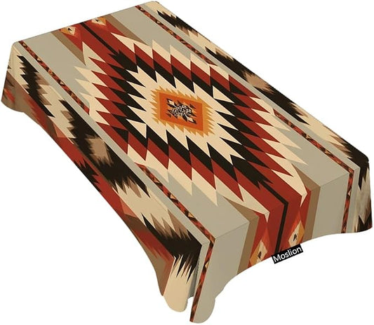 Moslion Snow Landscape Tablecloth Rectangle Tablecloth for Kitchen 52x70 Inch