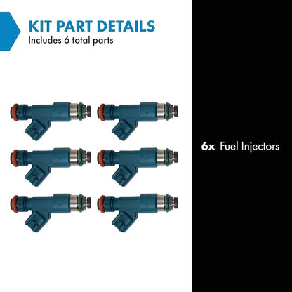 TRQ Fuel Injector Set | For 2007-2014 Volvo S80 2008-2010 V70 2010-2015 XC60 2008-2015 XC70 2007-2013 XC90
