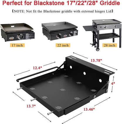 Griddle Side Shelf for Blackstone Griddle Accessories, Side Shelves Food Prep Table for Blackstone 1813 1666 1832 1814 1971 1939 & 17"/22"/28" Flat Top Grills