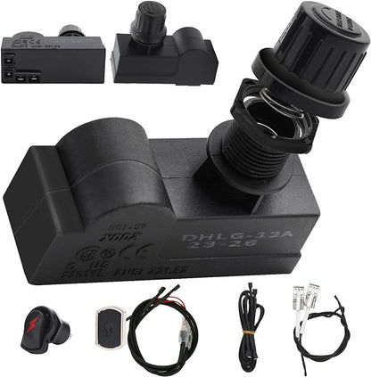 G350-0017-W1 Grill Igniters for Charbroil Ignitor Replacement Kit, 2-Outlets Electronic Ignition Module w/Wires and 2 Push Buttons, Grill Ignitor for Charbroil Surefire Ignition Systems