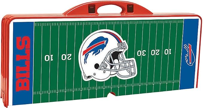 Picnic TIME NFL Football Field Folding Picnic Table, Camping Table, Outdoor Table with Umbrella Hole