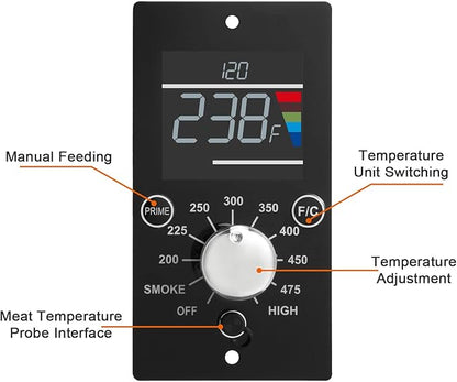 Digital Control Board Kit for Pit Boss Table Top Pellet Grill, Digital Thermostat Controller with LED Read-Out for Pitboss Mahogany 150PPS Tabletop Wood Pellet Grill